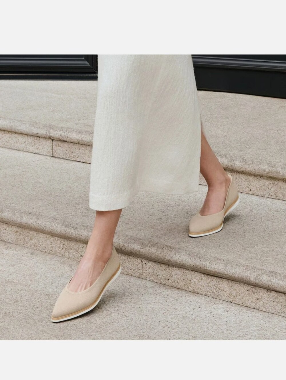 Vivaia Veronica Pointed Toe All Day Standing Flat Shoes EU 38 US 7-7.5